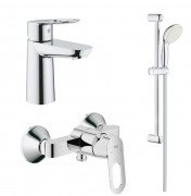 Комплект змішувачів для ванної Grohe BauLoop 3 в 1 з душовим набором хром UA123220S1
