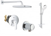 Душевая система скрытого монтажа Grohe Eurosmart New с верхним душем Tempesta 250 Cube хром UA26415SC5