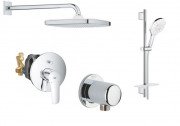 Душова система прихованого монтажу Grohe Eurosmart New з верхнім душем Tempesta 250 Cube хром UA26415SC5