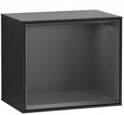 Стелаж для ванної Villeroy & Boch Finion 41,8х35,6х27 см МДФ чорний матовий лак/темно-синій матовий лак FD10HGPD