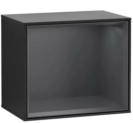 Стеллаж для ванной Villeroy & Boch Finion 41,8х35,6х27 см МДФ глянцевый черный лак/темно-синий матовый лак FD10HGPH