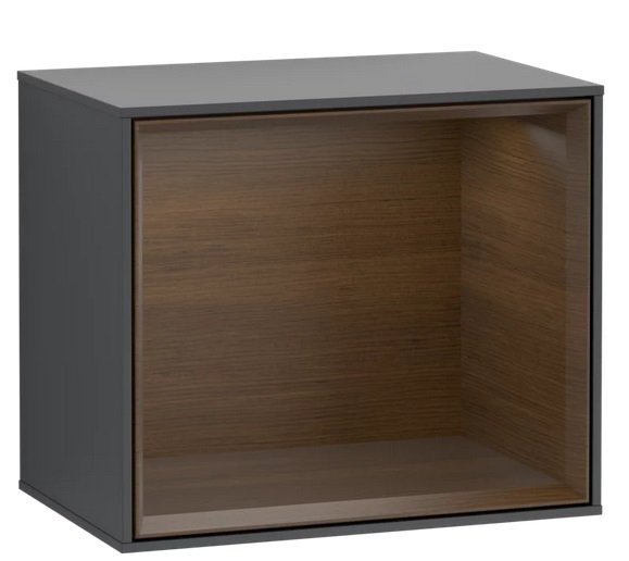 Стеллаж для ванной Villeroy & Boch Finion 41,8х35,6х27 см МДФ темно-синий матовый лак/шпон грецкого ореха FD10GNHG