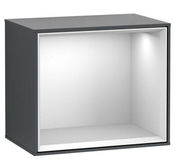 Стеллаж для ванной Villeroy & Boch Finion 41,8х35,6х27 см МДФ темно-синий матовый лак/белый матовый лак FD10MTHG