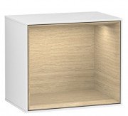 Стеллаж для ванной Villeroy & Boch Finion 41,8х35,6х27 см МДФ глянцевый белый лак/шпон дуба FD10PCGF