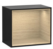 Стеллаж для ванной Villeroy & Boch Finion 41,8х35,6х27 см МДФ глянцевый черный лак/шпон дуба FD10PCPH