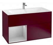 Тумба под раковину Villeroy & Boch Finion 99,6х49,8 см МДФ пион матовый лак/светло-серый матовый лак G030GJHB