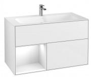 Тумба под раковину Villeroy & Boch Finion 99,6х49,8 см с подсветкой МДФ глянцевый белый лак G030GFGF