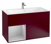 Тумба під раковину Villeroy & Boch Finion 99,6х49,8 см МДФ півонія матовий лак/світло-сірий матовий лак G030GJHB