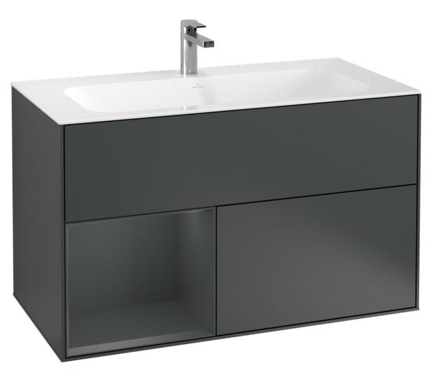 Тумба под раковину Villeroy & Boch Finion 99,6х49,8 см с подсветкой МДФ темно-синий матовый лак G030HGHG