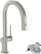 Змішувач для кухні Hansgrohe Aqittura M91 FilterSystem 210 одноважільний висувний вилив sBox сталь 76826800