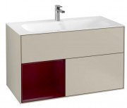 Тумба под раковину Villeroy & Boch Finion 99,6х49,8 см с подсветкой МДФ песок матовый лак/пион матовый лак G030HBHH