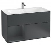 Тумба под раковину Villeroy & Boch Finion 99,6х49,8 см с подсветкой МДФ темно-синий матовый лак G030HGHG