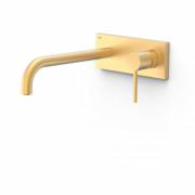 Смеситель для раковины Tres Study Exclusive настенный однорычажный золото матовый 26230012OM