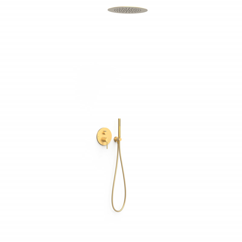 Душова система прихованого монтажу Tres Study Exclusive з одноважільний змішувач золото матовий 26228005OM