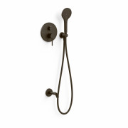 Душевая система скрытого монтажа Tres Study Exclusive с изливом и однорычажным смесителем бронзовый черный 26228060KMB