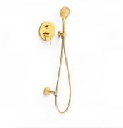 Душевая система скрытого монтажа Tres Study Exclusive с изливом и однорычажным смесителем золото 26228060OR