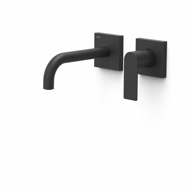 Смеситель для раковины Tres Loft Colors настенный однорычажный черный матовый 20030001NM