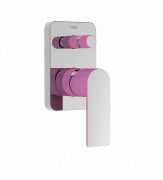 Змішувач для душу Tres Loft Colors (2 канали) вбудований одноважільний фуксія/хром 20018001FU