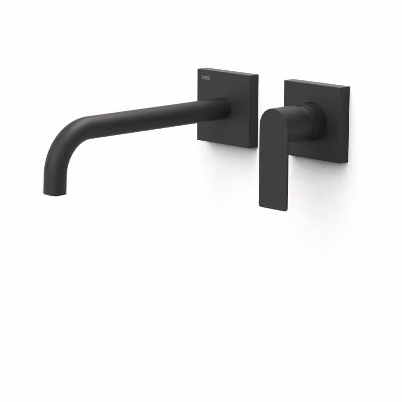 Смеситель для раковины Tres Loft Colors настенный однорычажный черный матовый 20030002NM