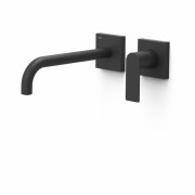 Смеситель для раковины Tres Loft Colors настенный однорычажный черный матовый 20030002NM