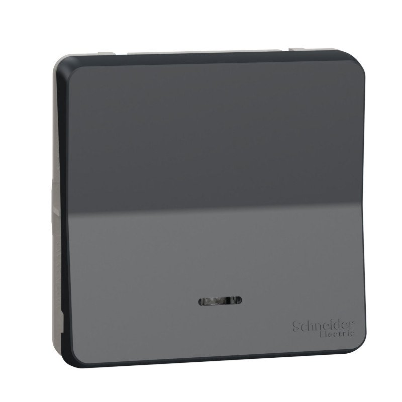 Механизм кнопочного выключателя Schneider Electric Mureva Styl с подсветкой IP55 антрацит MUR35127