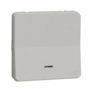 Механізм кнопкового вимикача Schneider Electric Mureva Styl з підсвічуванням IP55 білий MUR39127