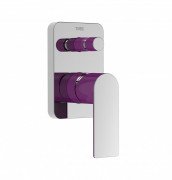 Смеситель для душа Tres Loft Colors (2 канала) встраиваемый однорычажный фиолетовый/хром 20018001VI
