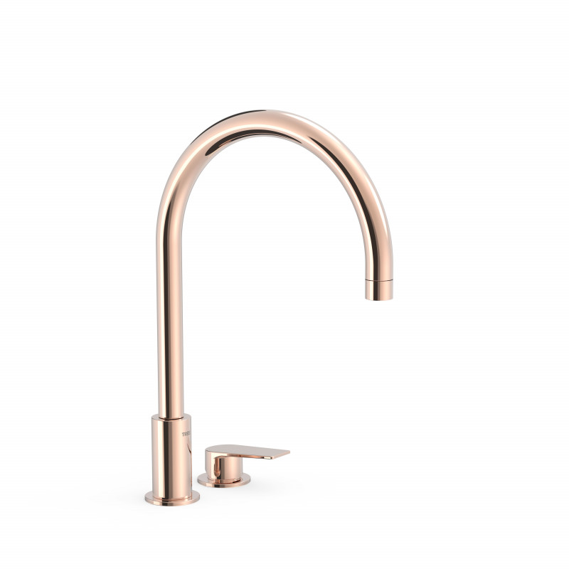 Смеситель для раковины Tres Project-Tres однорычажный консольный розовое золото 21110501OP