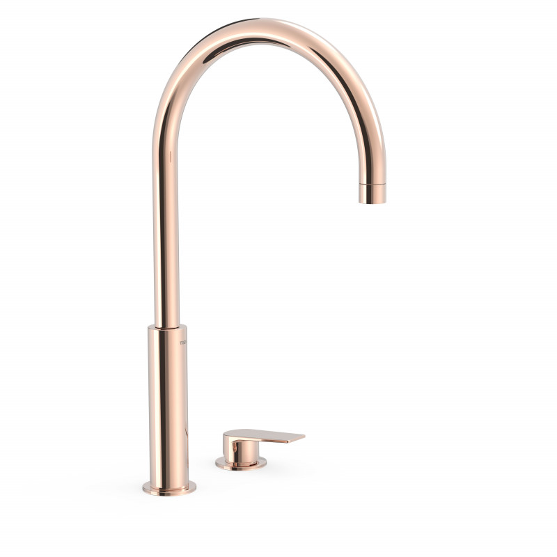 Смеситель для раковины Tres Project-Tres однорычажный консольный розовое золото 21110502OP