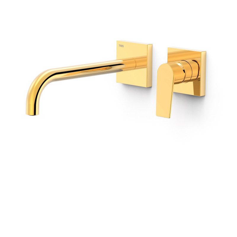 Смеситель для раковины Tres Project-Tres однорычажный настенный золото 21130002OR