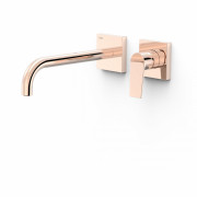 Смеситель для раковины Tres Project-Tres однорычажный настенный розовое золото 21130002OP