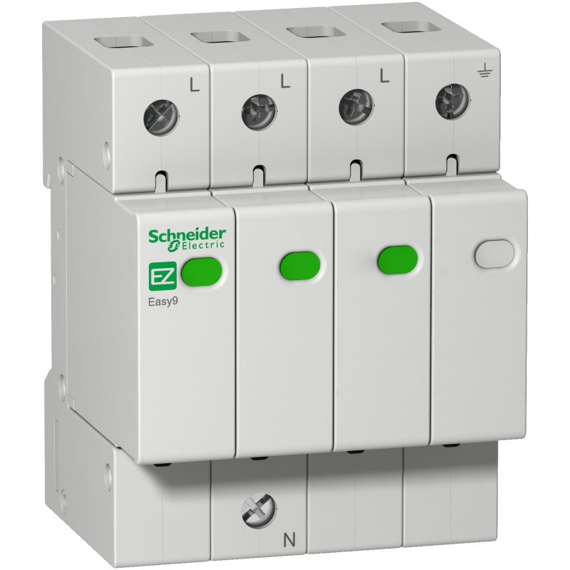 Ограничитель перенапряжения Schneider Electric Easy9 3Р+N 45кА/20кА 1,5 кВ EZ9L33745