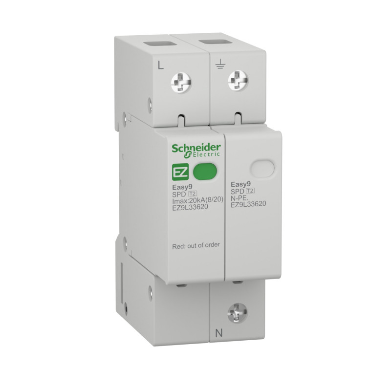 Ограничитель перенапряжения Schneider Electric Easy9 1Р+N 20кА/10кА 1,3 кВ EZ9L33620