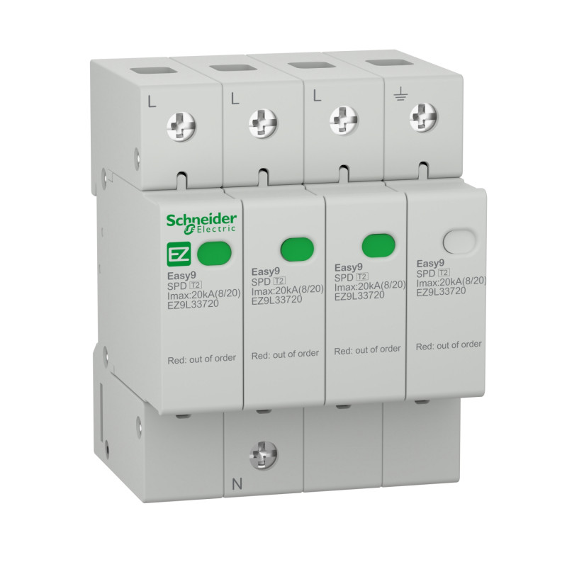 Ограничитель перенапряжения Schneider Electric Easy9 3Р+N 20кА/10кА 1,3 кВ EZ9L33720