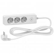 Удлинитель Schneider Electric Unica 3 розетки с заземлением 3 м белый ST9433W