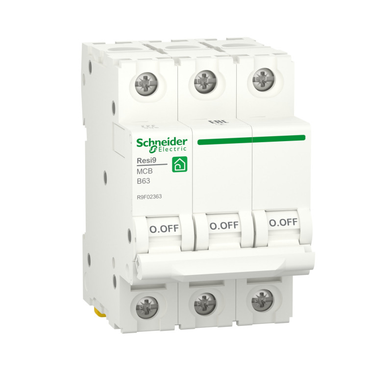 Автоматический выключатель Schneider Electric Resi9 3P 63А В 6кА R9F02363