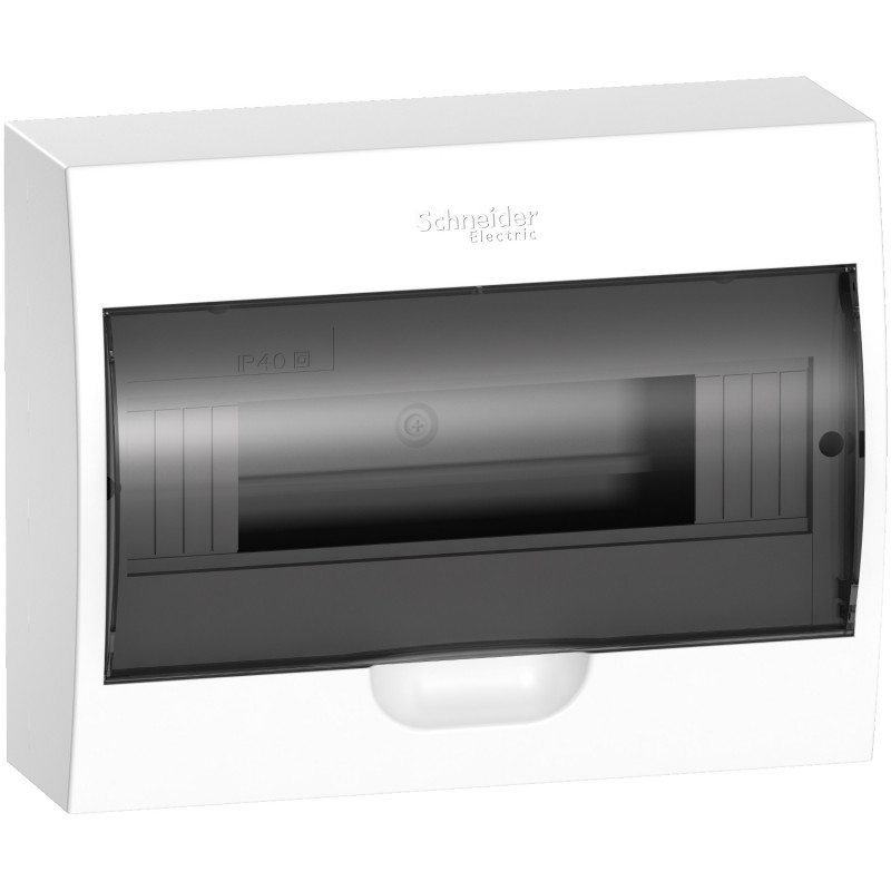 Щит Schneider Electric Easy9 навесной 1 ряд 12 модулей пластик корпус белый/дымчатая дверь EZ9E112S2S