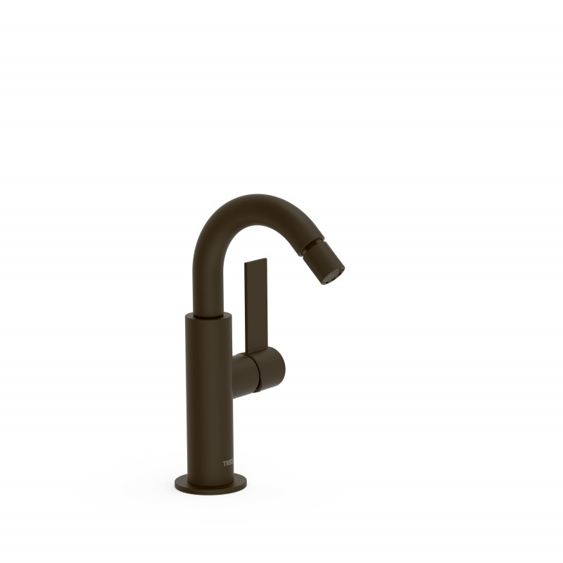 Смеситель для биде Tres Project-Tres однорычажный с поворотным изливом бронзовый черный 21122401KMB