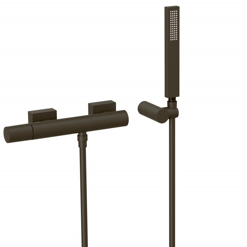 Смеситель для душа Tres Project-Tres однорычажный с ручным душем бронзовый черный 21116701KMB