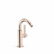 Змішувач для біде Tres Project-Tres одноважільний з поворотним виливом рожеве золото 21122401OP