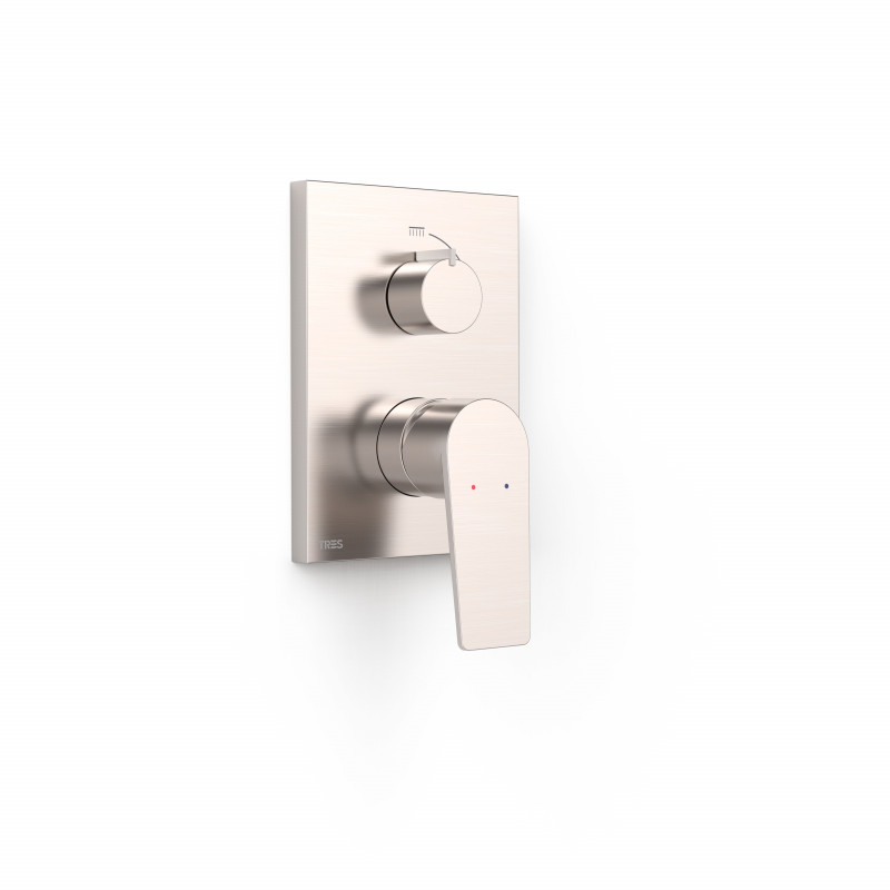 Змішувач для душу Tres Project-Tres (2 канали) вбудований одноважільний сталь 21128001AC