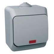 Выключатель Schneider Electric Cedar Plus 1-клавишный с подсветкой пластик серый WDE000614