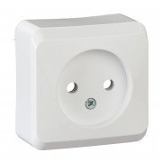 Розетка Schneider Electric Prima без заземления и шторок белый WDE001000