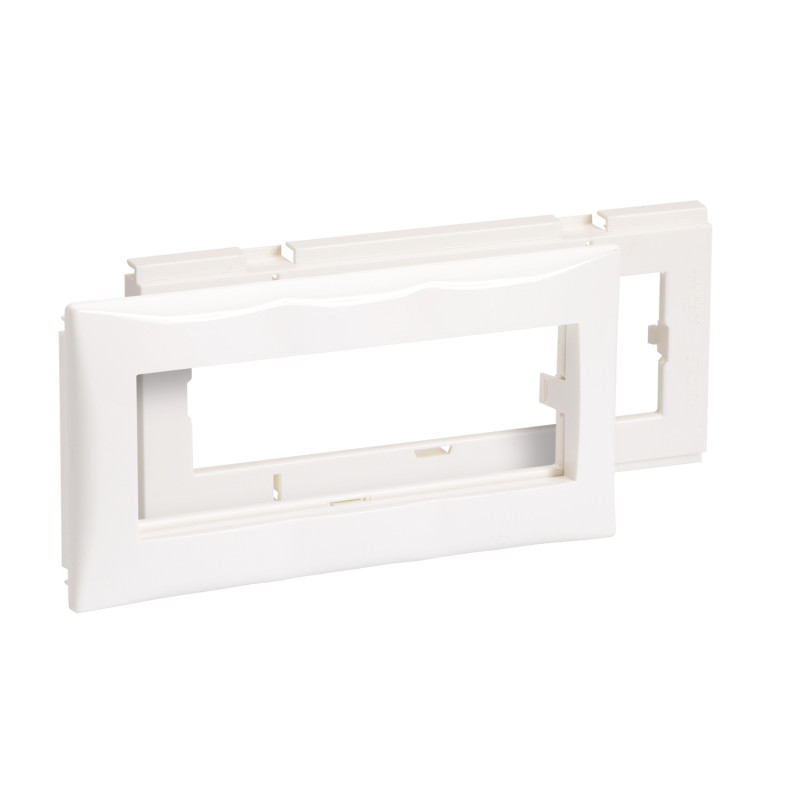 Суппорт с рамкой в кабель-канал Schneider Electric Ultra 3 модуля ПВХ белый ISM15402