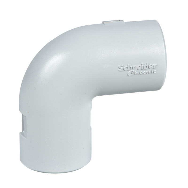 Коліно труби Schneider Electric Mureva d25 мм ПВХ сірий ENN42325