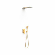 Душевая система скрытого монтажа Tres Project-Tres с однорычажным смесителем золото матовый 21128050OM