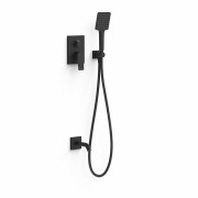 Душевая система скрытого монтажа Tres Project-Tres с изливом и однорычажным смесителем черный матовый 21128070NM