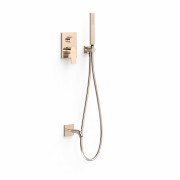 Душевая система скрытого монтажа Tres Project-Tres с однорычажным смесителем розовое золото 21128007OP
