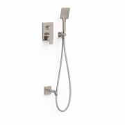 Душова система прихованого монтажу Tres Project-Tres з виливом та одноважільним змішувачем сталь 21128070AC