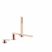 Смеситель на борт ванны Tres Project-Tres однорычажный розовое золото 21116103OP